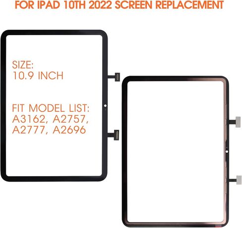 AGCUT for iPad 10th Gen Screen Replacement for iPad 10 Touch Screen A2777 A2696 A2757 Screen Replacement for iPad 2022 10.9 Screen Digitizer Glass Panel in Saudi Arabia