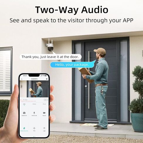 3MP Wired WiFi PTZ Security Camera with 5X Zoom, 355° Rotation, Night Vision, Auto Tracking, Compatible with Other NVRs, Ideal for Commercial, Home, Parking Lot, Retail Store, Supports SD Card in Saudi Arabia