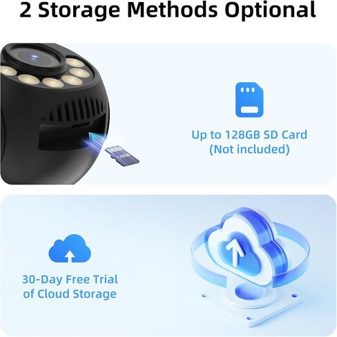 3MP Wired WiFi PTZ Security Camera with 5X Zoom, 355° Rotation, Night Vision, Auto Tracking, Compatible with Other NVRs, Ideal for Commercial, Home, Parking Lot, Retail Store, Supports SD Card in Saudi Arabia