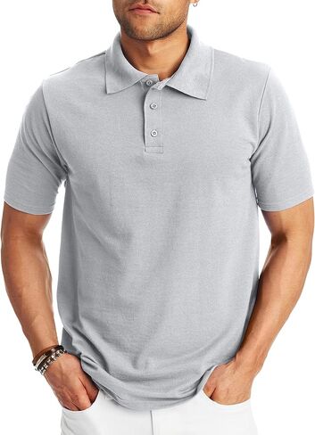 Hanes Men's Short Sleeve X-Temp W/ FreshIQ Polo, Black, XX-Large in Saudi Arabia