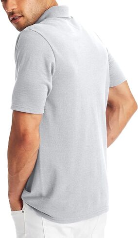 Hanes Men's Short Sleeve X-Temp W/ FreshIQ Polo, Black, XX-Large in Saudi Arabia
