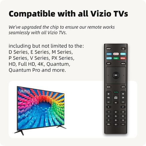 XRT136 جهاز تحكم عن بعد بديل لجميع أجهزة التحكم عن بعد للتلفزيون الذكي VIZIO، لسلسلة D، سلسلة E، سلسلة M، سلسلة P، سلسلة PX، سلسلة V، HD، Full HD، 4K، Quantum، Quantum Pro in Saudi Arabia