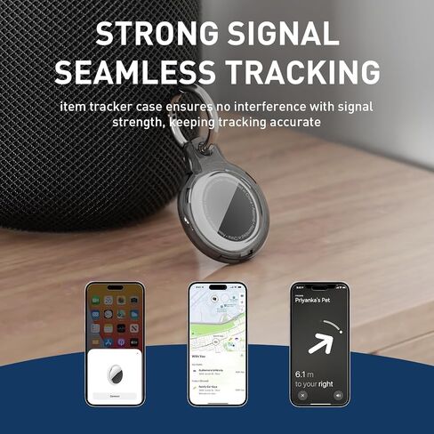 Waterproof for Airtag Holder, All-in Package for Apple for Airtag Case with Keychain, PC Hard Shell Swivel Buckle, for Tracking, Bags, Luggage, Keys, Clear Pink in Kuwait