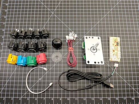 صانع سقيفة الصنع: مجموعة عصا التحكم Arcade DIY، USB، وحدة تحكم Arcade، متوافقة مع أنظمة Raspberry Pi 1/2/3 RetroPie، Arduino وWindows، 13 زرًا، تأخير صفر، لا يتطلب لحام in Saudi Arabia