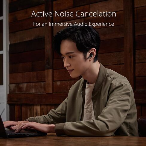 سماعات أذن ASUS ROG Cetra True اللاسلكية للألعاب، سماعات أذن بلوتوث منخفضة الكمون، إلغاء الضوضاء النشط، عمر البطارية 27 ساعة، مقاومة للماء IPX4، سماعة رأس مع شحن لاسلكي، أسود (متجدد) in Kuwait