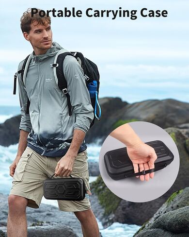 URMLCUS Carrying Case for Nintendo Switch 2 (2025), Hard Shell Travel Case with 10 Game Card Slots, Water Resistant & Shock Resistant Protection for Console & Accessories +4 Thumb Grip Caps (Black) in Saudi Arabia