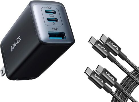 شاحن أنكر USB C نانو II 65 واط لأجهزة متعددة مع كابل أنكر USB C للشحن السريع in Saudi Arabia