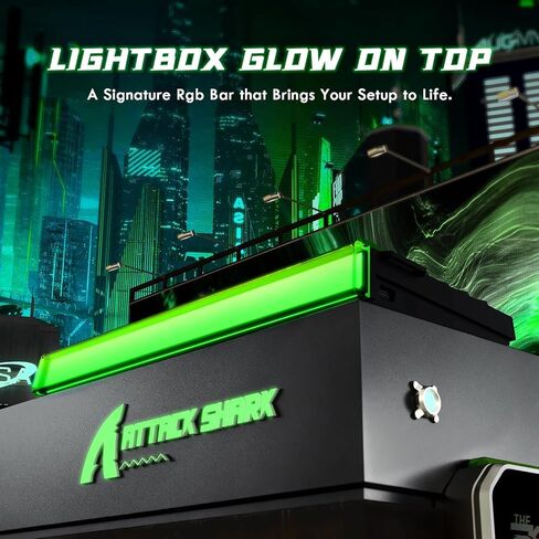 ATTACK SHARK R85 HE سلكي 75% لوحة مفاتيح ميكانيكية RGB للألعاب ذات تأثير القاعة السريعة مع استقصاء 8K، دقة RT 0.05 مم، زمن استجابة 0.08 مللي ثانية، مفتاح مغناطيسي، 5 طبقات صوت مخمد، برنامج تشغيل للكمبيوتر الشخصي Mac (أخضر) in Saudi Arabia