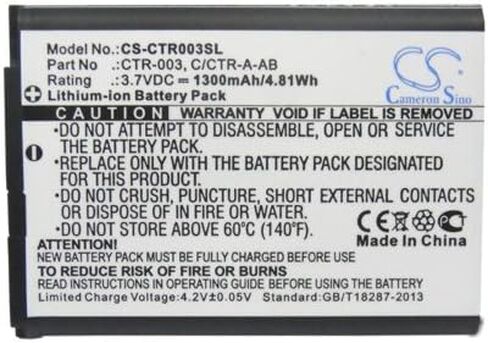 Cameron Sino 1300mAh Li-ion Rechargeable 3DS CTR-001 MIN-CTR-001 N3DS Game Console Battery Replacement for Nintendo CTR-003 C/CTR-A-AB in Saudi Arabia
