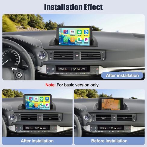 4G + 64G ستيريو سيارة أندرويد لكزس CT200 2011 2012 2013 2014 2015 2016 2017 2018 مع Carplay اللاسلكي Android Auto 9 بوصة تعمل باللمس رئيس وحدة استبدال الكاميرا الاحتياطية WiFi GPS RDS Bluetooth in Kuwait