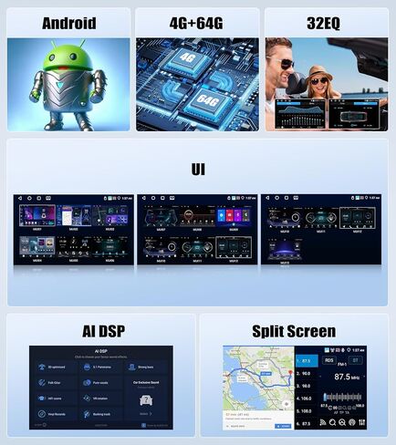 4G + 64G ستيريو سيارة أندرويد لكزس CT200 2011 2012 2013 2014 2015 2016 2017 2018 مع Carplay اللاسلكي Android Auto 9 بوصة تعمل باللمس رئيس وحدة استبدال الكاميرا الاحتياطية WiFi GPS RDS Bluetooth in Kuwait