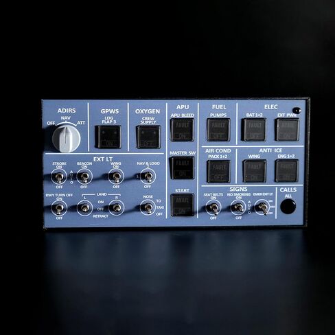 A107 V3.0 A32X MAX لوحة علوية خفيفة OVHD لـ MSFS 2020/2024 (خلفية + مبيت معدني + إصدار مفاتيح تعمل باللمس) - Windows Flight Sim Home Cockpit in Kuwait