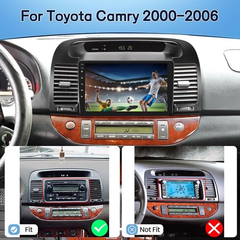 Qualcomm 8 Core 4+64G Radio for Toyota Camry 2000 2001 2002 2003 2004 2005 2006, Android Camry Car Stereo -Carplay/Android Auto/Bluetooth 5.1/SWC/FM RDS/9 inches Touch Screen in Saudi Arabia