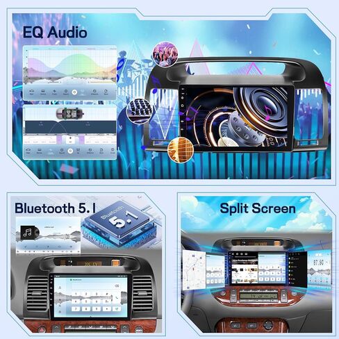 Qualcomm 8 Core 4+64G Radio for Toyota Camry 2000 2001 2002 2003 2004 2005 2006, Android Camry Car Stereo -Carplay/Android Auto/Bluetooth 5.1/SWC/FM RDS/9 inches Touch Screen in Saudi Arabia