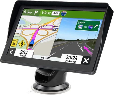 GPS Navigator for Car Truck RV - نظام ملاحة بشاشة لمس عالية الدقة مقاس 7 بوصات، أحدث خرائط 2025، تحديثات مجانية مدى الحياة، تحذير من السرعة والضوء الأحمر، توجيه صوتي خطوة بخطوة، ملاحة GPS لجميع السيارات in Saudi Arabia