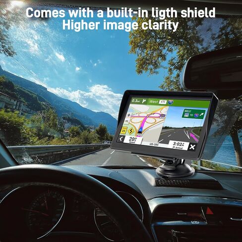 GPS Navigator for Car Truck RV - نظام ملاحة بشاشة لمس عالية الدقة مقاس 7 بوصات، أحدث خرائط 2025، تحديثات مجانية مدى الحياة، تحذير من السرعة والضوء الأحمر، توجيه صوتي خطوة بخطوة، ملاحة GPS لجميع السيارات in Saudi Arabia