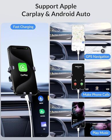 Car Carplay Cable Compatible for iPhone 16/16 Plus/16 Pro/16 Pro Max/15/15 Plus/15 Pro/15 Pro Max, 6ft USB A to USB C Charging Cable Cord, 2 Pack Type-C Car Charger Cord, White in Saudi Arabia