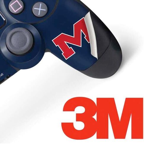 ملصق Skinit المخصص للألعاب متوافق مع وحدة تحكم PS4 - تصميم مرخص رسميًا من جامعة ميسيسيبي Ole Miss Blue in Kuwait