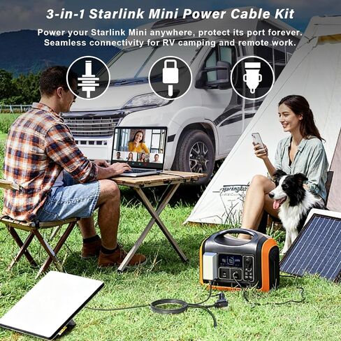 طقم كابل طاقة صغير Starlink مع سلك تمديد 9 بوصات، Posater 10ft 3 في 1 (USB-C PD 100W، DC، شاحن سيارة) سلك بديل، IP65 مقاوم للماء، عرض الجهد للتخييم RV، القوارب، الإمداد الخارجي in Saudi Arabia