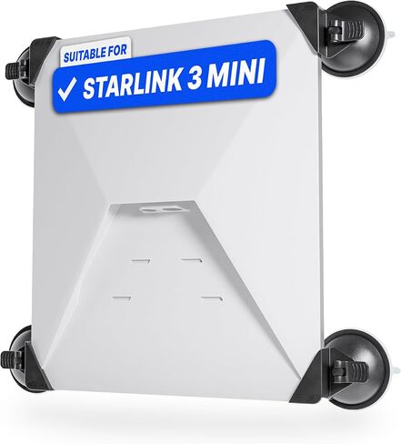 حامل كأس شفط EYO لـ Starlink Mini - حامل Starlink Mini قابل للتعديل للسيارة والشاحنة والقارب وRV والنوافذ - شفط قوي، مقاوم للأشعة فوق البنفسجية - صغير الحجم، متين، سهل التركيب - متضمن. حقيبة تخزين in Saudi Arabia