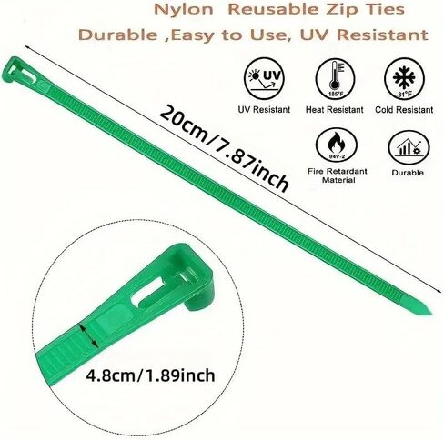 50pcs Reusable nylon cable ties - suitable for cable management and organization in homes, gardens, and offices, Black in Saudi Arabia