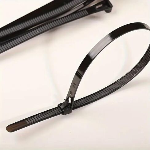50pcs Reusable nylon cable ties - suitable for cable management and organization in homes, gardens, and offices, Black in Saudi Arabia