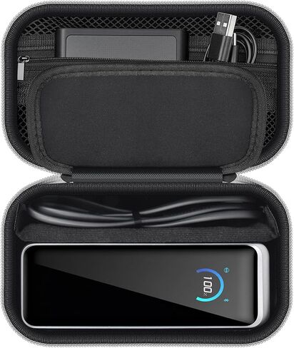 حافظة بنك الطاقة متوافقة مع بنك الطاقة Anker Prime 26,250/ 27,650/25,000/ 24,000 مللي أمبير (737) باور بانك، منظم تخزين مطور لقاعدة الشحن، كابل للسفر التجاري والاستخدام الخارجي (الصندوق فقط) in Kuwait