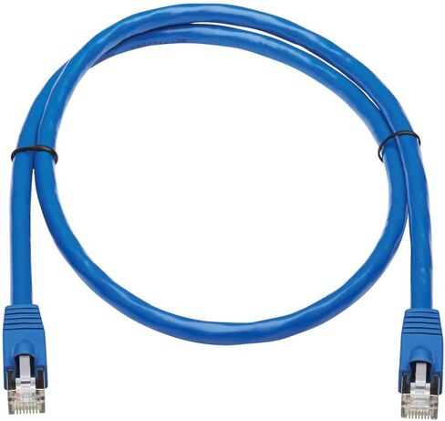 Tripp Lite Cat6a 10G Ethernet Cable, PoE, CMR-LP, Snagless F/UTP Network Patch Cable (RJ45 M/M), Blue, 3 ft. (N261P-003-BL) in Saudi Arabia