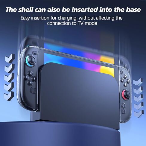 حافظة TIKOdirect شفافة قابلة للإرساء متوافقة مع Nintendo Switch 2 (2025)، حافظة كمبيوتر واقية نحيفة لغطاء قبضة Joy-Con، هيكل صلب مضاد للخدش وامتصاص الصدمات، شفاف in Kuwait