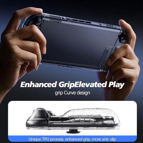 حافظة TIKOdirect شفافة قابلة للإرساء متوافقة مع Nintendo Switch 2 (2025)، حافظة كمبيوتر واقية نحيفة لغطاء قبضة Joy-Con، هيكل صلب مضاد للخدش وامتصاص الصدمات، شفاف in Kuwait
