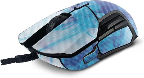 MightySkins Carbon Fiber Skin Compatible with SteelSeries Rival 5 Gaming Mouse - Paint Vapor | Protective, Durable Textured Carbon Fiber Finish | Easy to Apply and Change Styles | Made in The USA in Saudi Arabia