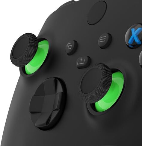 عصا إبهام بديلة مناسبة لجهاز Xbox Series X/S، طقم إصلاح عصا التحكم مناسب لوحدة تحكم Xbox اللاسلكية، أزرار عصا تناظرية مخصصة تناسب وحدة تحكم Xbox One S/X/Elite - أخضر وأسود in Saudi Arabia