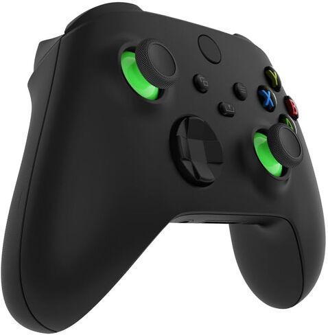 عصا إبهام بديلة مناسبة لجهاز Xbox Series X/S، طقم إصلاح عصا التحكم مناسب لوحدة تحكم Xbox اللاسلكية، أزرار عصا تناظرية مخصصة تناسب وحدة تحكم Xbox One S/X/Elite - أخضر وأسود in Saudi Arabia