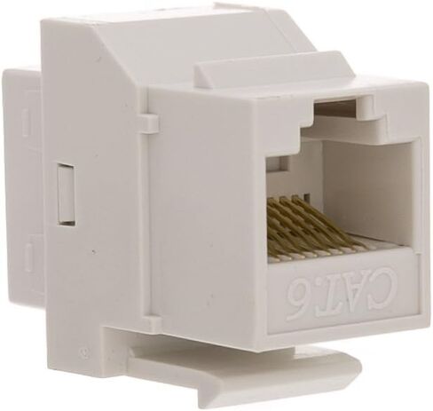 Cat6 كيستون مقرنة مضمنة، أسود، RJ45 أنثى إلى موصل أنثى، CableWholesale in Kuwait
