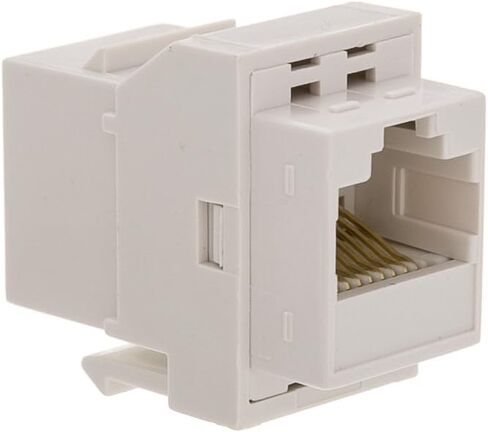Cat6 كيستون مقرنة مضمنة، أسود، RJ45 أنثى إلى موصل أنثى، CableWholesale in Kuwait