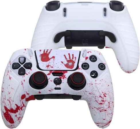 IVYUEEN for PlayStation 5 PS5 Edge Controller Graffiti Blood Anti-Slip Protective Skin Cover, Silicone Case for DualSense Edge Controller Grip with Touch Pad Sticker Accessories in Saudi Arabia