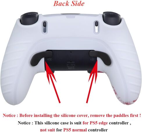 IVYUEEN for PlayStation 5 PS5 Edge Controller Graffiti Blood Anti-Slip Protective Skin Cover, Silicone Case for DualSense Edge Controller Grip with Touch Pad Sticker Accessories in Saudi Arabia