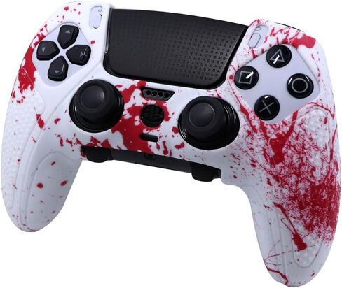 IVYUEEN for PlayStation 5 PS5 Edge Controller Graffiti Blood Anti-Slip Protective Skin Cover, Silicone Case for DualSense Edge Controller Grip with Touch Pad Sticker Accessories in Saudi Arabia