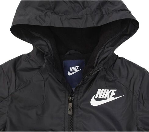 NIKE NSW Little Kids' (Boys') Full-Zip Hooded Jacket Sportswear Fleece-Lined (L (6X-7) 6-7YRS), Black in Saudi Arabia