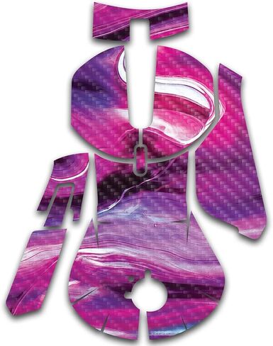 MightySkins Carbon Fiber Skin Compatible with SteelSeries Rival 5 Gaming Mouse - Pink Melt | Protective, Durable Textured Carbon Fiber Finish | Easy to Apply and Change Styles | Made in The USA in Saudi Arabia