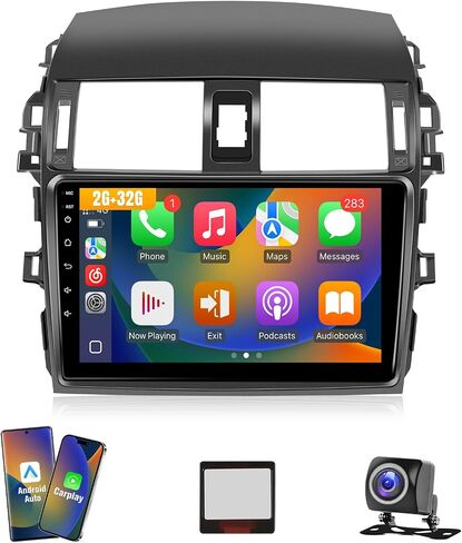 Leadfan Android Car Stereo for Toyota Corolla 2009 2010 2011 2012 2013 (مناسب لـ JBL) ترقية، وحدة رأس الشاشة 9 بوصات مع كاميرا احتياطية Carplay Android Auto Bluetooth GPS in Kuwait