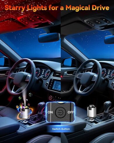 شاحن سيارة قابل للسحب مع موزع معطر الهواء وأضواء النجوم، محول ولاعة سجائر متعدد المنافذ لشاحن هاتف iPhone للسيارة USB-C/Type-C شحن سريع مع كابلين قابلين للسحب، علاج عطري للسيارة in Kuwait