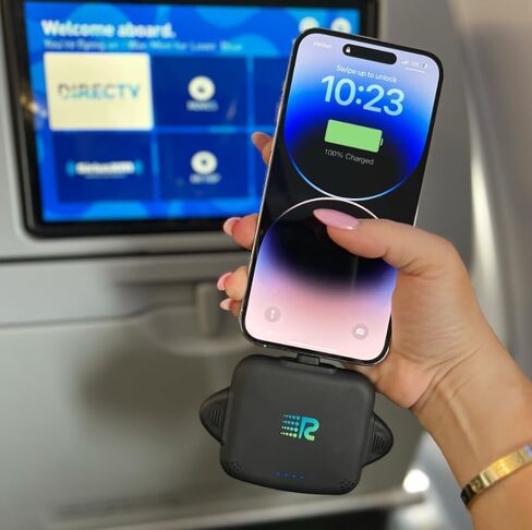 Rush Charge Universe 4 Pack 3 in 1 Portable Charger – 3300 Mah 2.4A High-Speed Fast Charging Compatible with iPhone and Android Lightning, Type C, Micro-USB (Black/White/Purple/Blue) in Kuwait