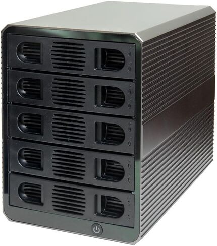 5 Bay USB 3.2 Type-C 10Gbps Daisy-Chain Hard Drive Enclosure DAS, Support 120TB (5X 24TB) 2.5" & 3.5" SATA HDD/SSD in Saudi Arabia