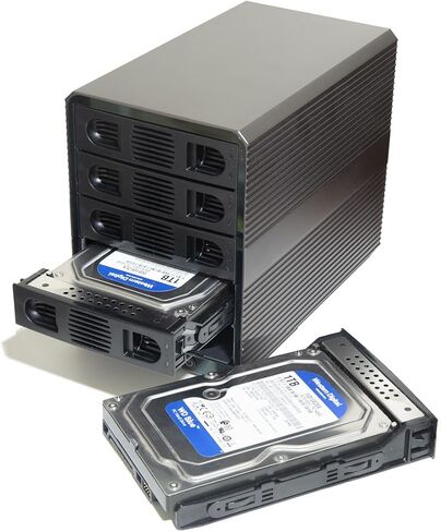 5 Bay USB 3.2 Type-C 10Gbps Daisy-Chain Hard Drive Enclosure DAS, Support 120TB (5X 24TB) 2.5" & 3.5" SATA HDD/SSD in Saudi Arabia