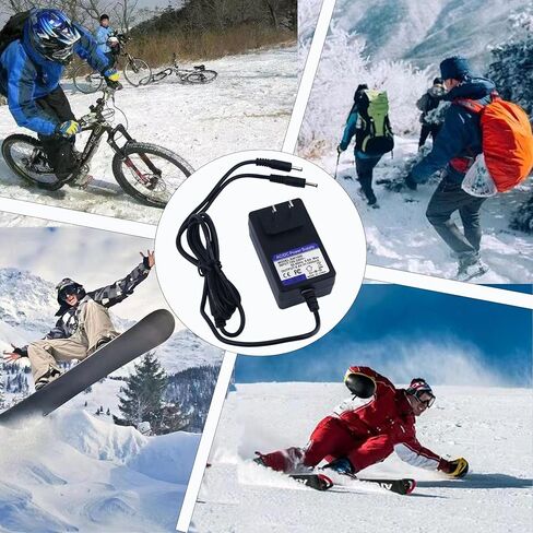 شاحن 8.4 فولت للقفازات الساخنة بطارية ليثيوم بوليمر 7.4 فولت، متوافقة مع قفازات Savior Snow Deer Sun Will Ororo الساخنة والجوارب الساخنة وسترة ساخنة - كابل شحن مزدوج ومحول تيار متردد لسلك الطاقة in Kuwait