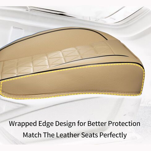 Leather Front Car Seat Cover - Bottom Car Seat Covers Fully Wrapped, Non-Slip, Luxury Appearance and Comfort, Fits Most Vehicles, 1 Pack, Black in Saudi Arabia