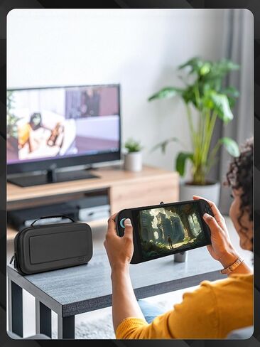 حافظة Orzly متوافقة مع حقيبة حمل واقية لجهاز Nintendo Switch 2 (موديل 2025) مع بطانة للشاشة، وجيوب microSD لبطاقة الألعاب لوحدة التحكم والملحقات، مقاس الشاشة 7.9 بوصة - علبة هدية in Kuwait