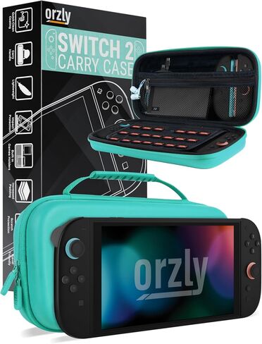 Orzly Case Compatible with Nintendo Switch 2 Protective Carry Case (2025 Model) with Screen Padding, Game Card microSD Pockets for Console and Accessories Screen Size 7.9" - Gift Boxed in Saudi Arabia