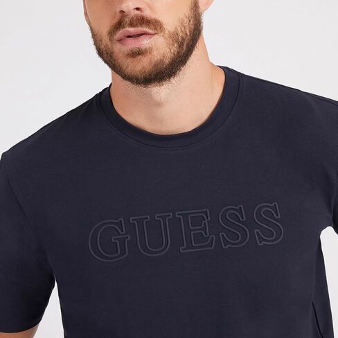 GUESS Men's Eco Alphy Tee, Deep Marine A753, L in Saudi Arabia